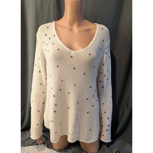 Wooden Ships M/L White With Blue Stars